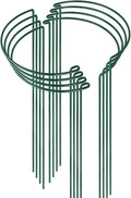 HiGift 8 Pack 24 Inch Plant Support Stakes, 10" Wide x 24" High Half Round Metal Garden Plant Stake Peony Support Cage, Green Plant Support Ring Border for Tomato,Hydrangea,Flower Indoor Outdoor