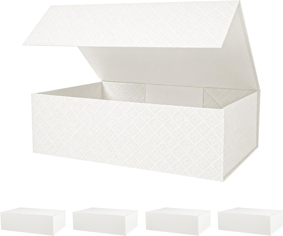 rayofsun cream geometry pattern gift boxes with magnetic shown in use