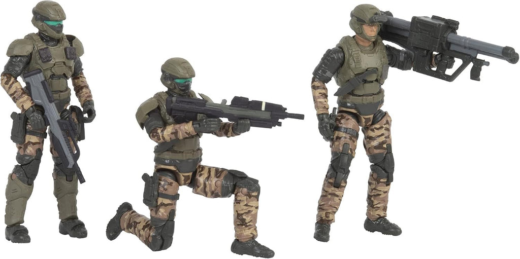 halo 4” 3 figure pack assortment - unsc showing dimensions