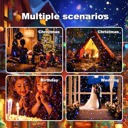 laser christmas projector lights outdoor, firefly light show on a desk or shelf