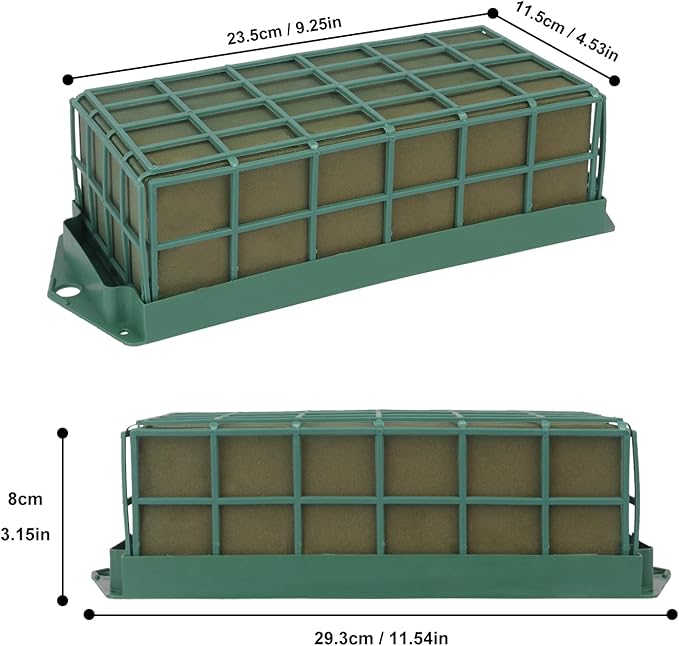 6 Pack Floral Foam Cage, Premium Floral Cage Foam Box for Fresh and Artificial Flowers – Perfect for Wedding, Home and Garden Decorations(11.8 x 4.7 x 3.15 inch)