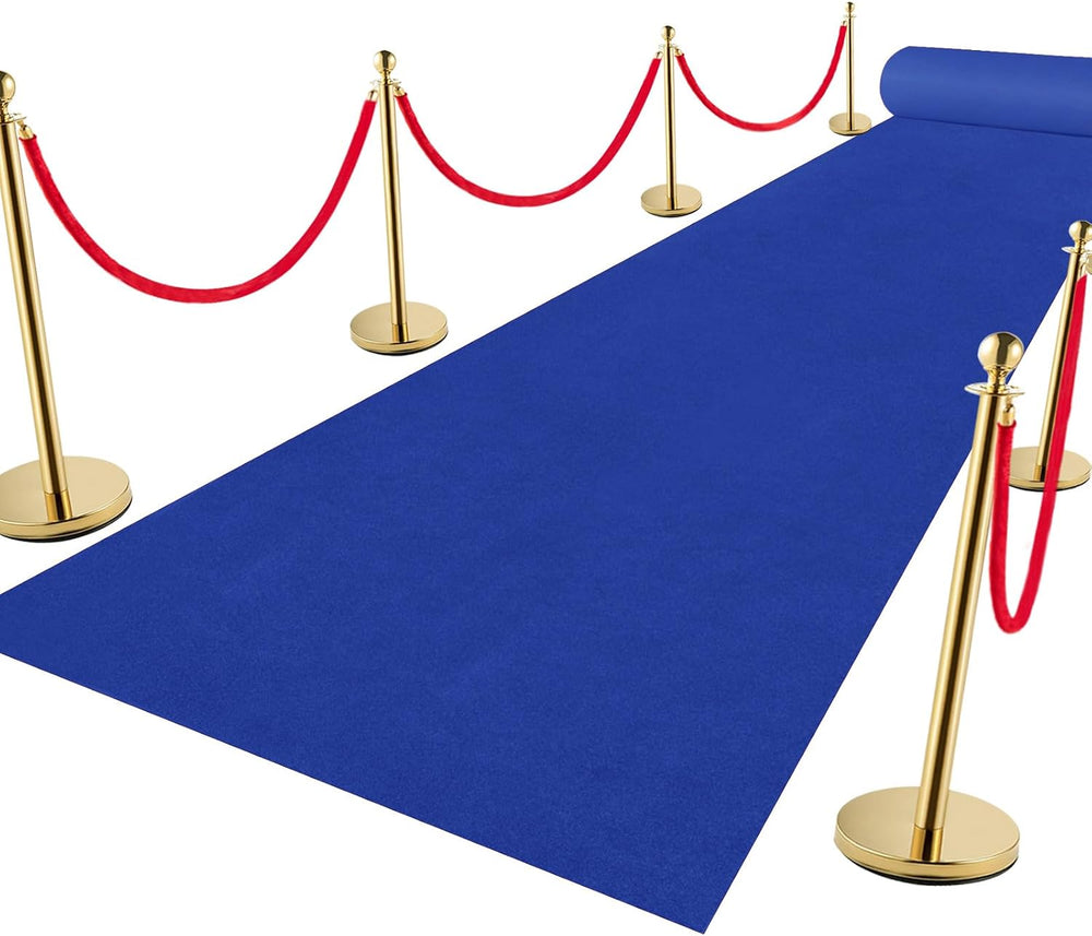 VOK Blue Aisle Runner Carpet Rugs for Partys & Events, Premium 160 GSM Fe...
