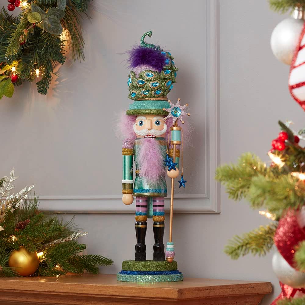 hollywood nutcrackers ha0476 nutcracker, multi-color, 17.5-inches tall shown in use