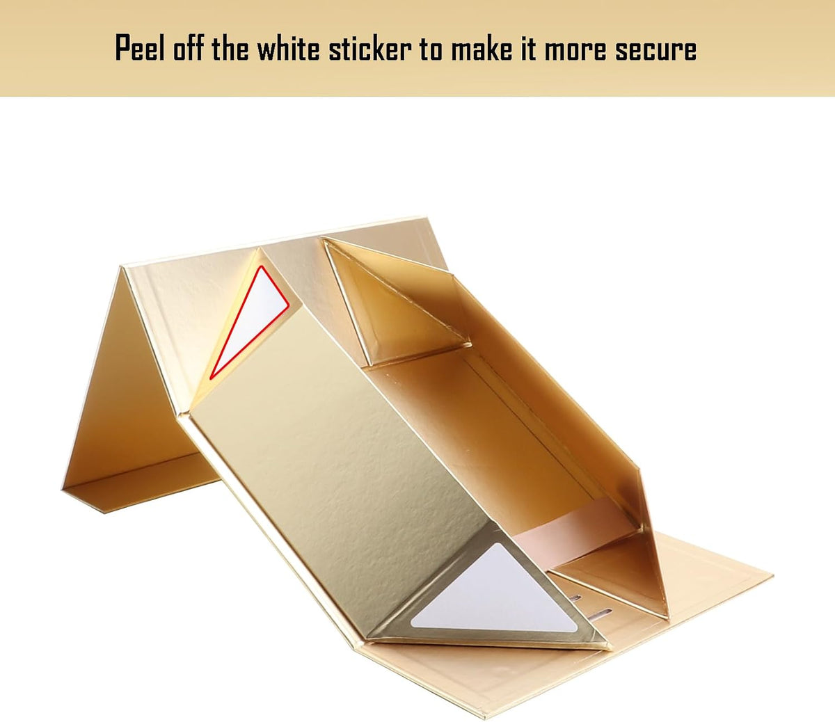 magnetic gift box l8.7*w6.5*h3.5inch ribbon foldable gift packaging, close-up detail