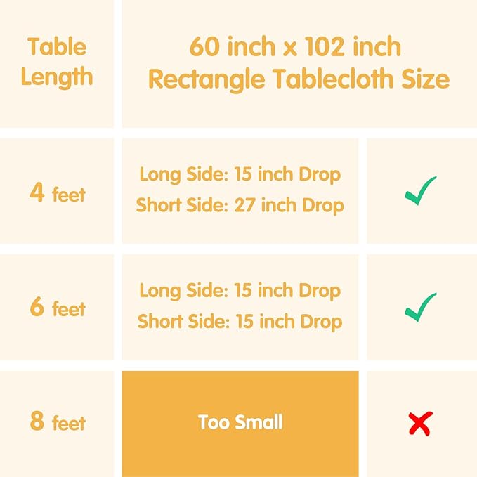 BRILLMAX 6 Pack Light Blue Tablecloths for 6 Foot Rectangle Tables 60 x 102 Inch - 6ft Rectangular Bulk Linen Polyester Fabric Washable Cloth Cover for Wedding Reception Banquet Birthday Party