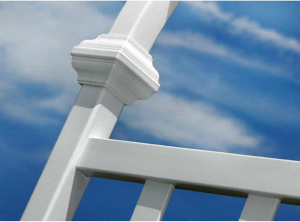 athens 39"w x 81"h vinyl arbor, close-up detail