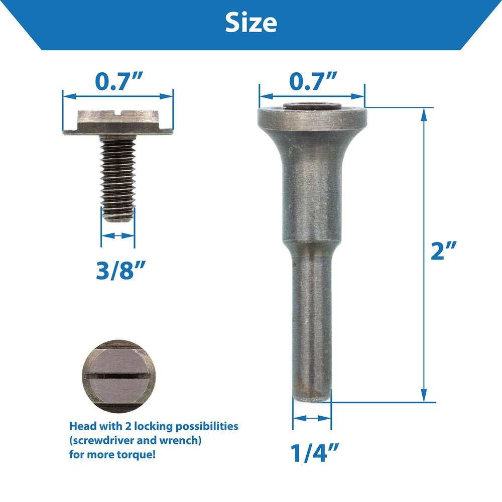 TJR© Mounting Mandrel for Cut-Off Wheels - Versatile 3/8-inch Arbor Hole and ...