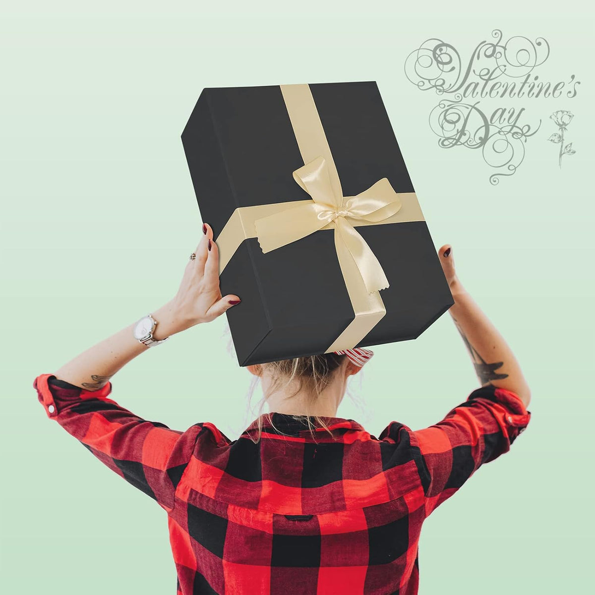 boxhome 5 pack large black gift boxes, magnetic, package contents