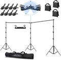 HYJ-INC Photo Video Studio 20ft (Wide) x 10ft (Tall) Heavy Duty Adjustable Width & Length Photography Backdrop Stand Background Support System Kit with Spring Clamps, Sandbags, Carry Bag