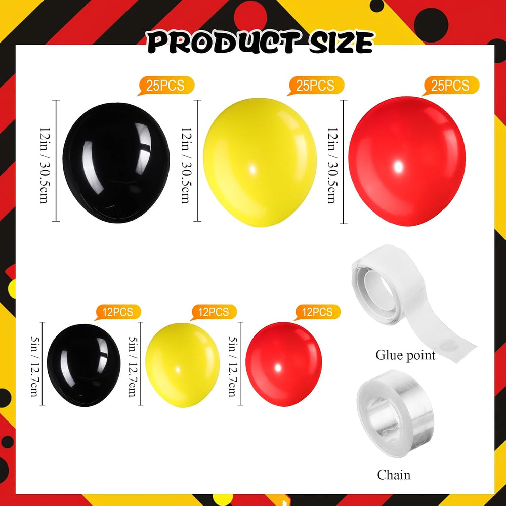 3 Pcs Arch Backdrop Cover 118 Balloons Set, Racing Theme, Black
