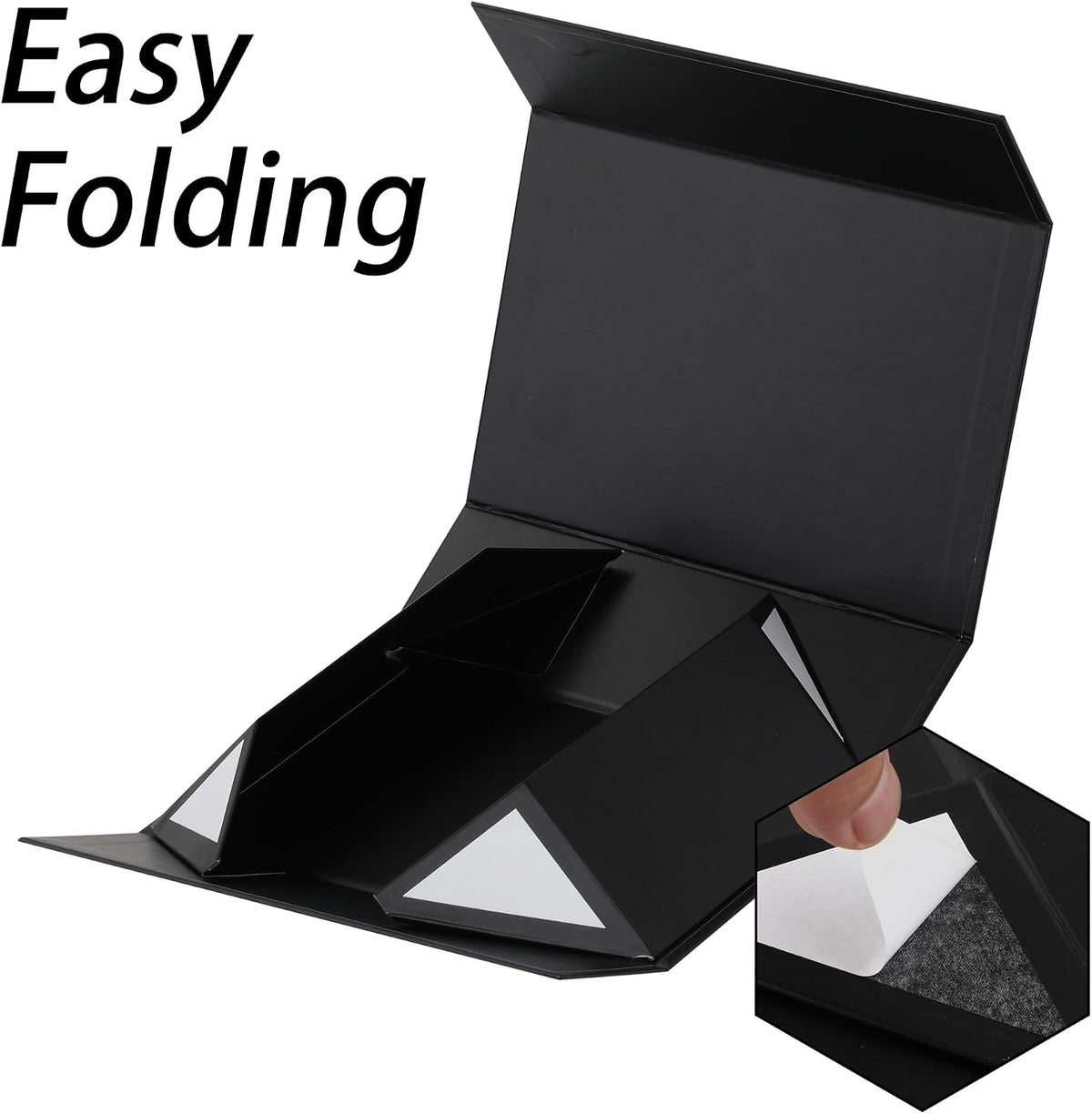 magnetic gift box with lid 9.5x6x3,black gift boxes showing dimensions