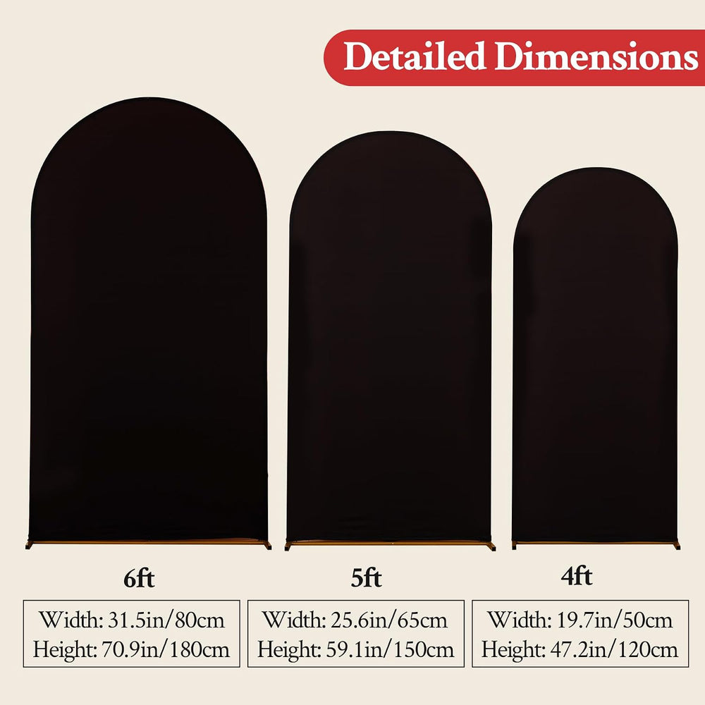 Arch Backdrop Cover Set of 3 Wedding Arch Covers Stretchy Backdrop Red Black ...