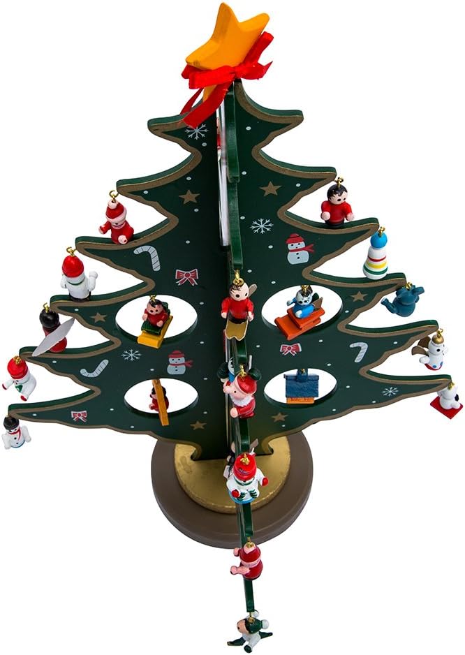 kurt adler advent calendar christmas tree with 24 showing dimensions