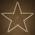 48" Warm White LED Christmas Star Decoration Folding Outdoor Star Décor, Lighted Christmas Star Outdoor Star Light