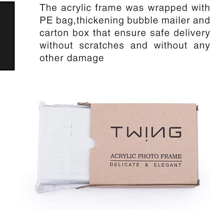 TWING Acrylic Frame,3 Pack 8x10 Acrylic Picture Frame Magnetic Frame Thickness 10+10MM Clear Picture Frame,8 by 10 Picture Frames Magnetic Photo Frame Self Standing Double Sided Frame Gift Ideal
