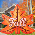 GOOSH 8.6 FT Thanksgiving Inflatables Decorations Outdoor Blow Up Fall Maple Leaf Yard with Built-in LEDs for Harvest Festival Autumn Indoor Party Garden Lawn Decor