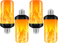 Bitrue LED Flame Effect Light Bulb, 4 Modes Flame Light Bulbs, E26 Base Fire Light Bulb with Gravity Sensor,Flickering Light Bulbs Halloween Home Party(4 Pack)