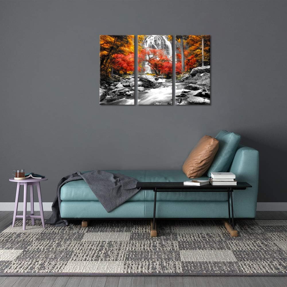 visual art decor 3 pieces black white red shown in use