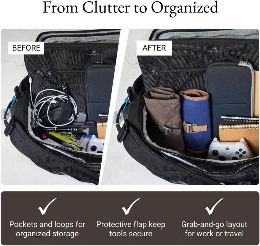 LOCHBY® Art & Electronic Organizer | EDC Roll-Up Tool Bag for Pen Lovers ...