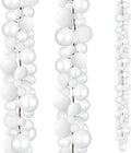 2 Pcs 6 ft Christmas Ball Ornament Garland, White