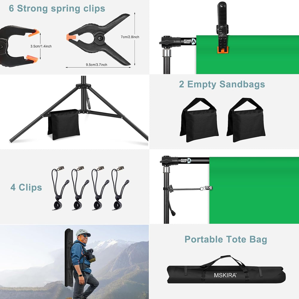 10.2 x 10Ft Heavy Duty Backdrop Stand, Adjustable Support System Kit