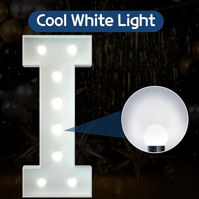 Marquee Letters 3 Feet Tall Large Light Up Letters Baby Shower Decorations Wedding Engagement Proposal White Party Decorations Marry Me Sign Big Cardboard Backdrop I