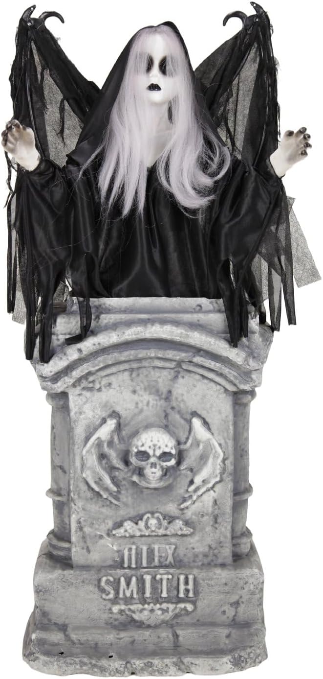 Haunted Hill Farm 3.1-Ft. Winged Creepy Girl Animatronic