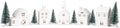 Mark Feldstein Village with Trees Porcelain Figurines, Set of 11, 7 in