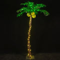 TYBEEU 5ft Lighted Palm Tree with 136 LED Lights & Glowing Coconuts