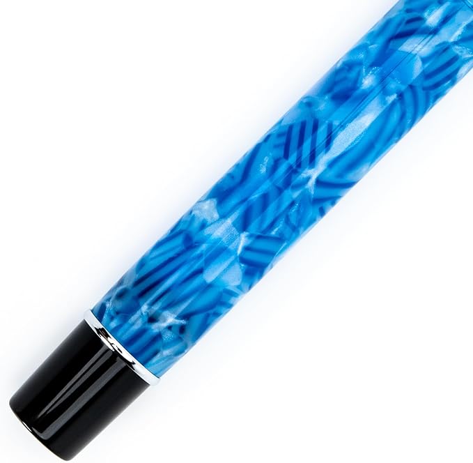 Conklin Duragraph Fountain Pen Ice Blue - Medium Nib, Timeless Writing Instrument with Cool Blue Finish