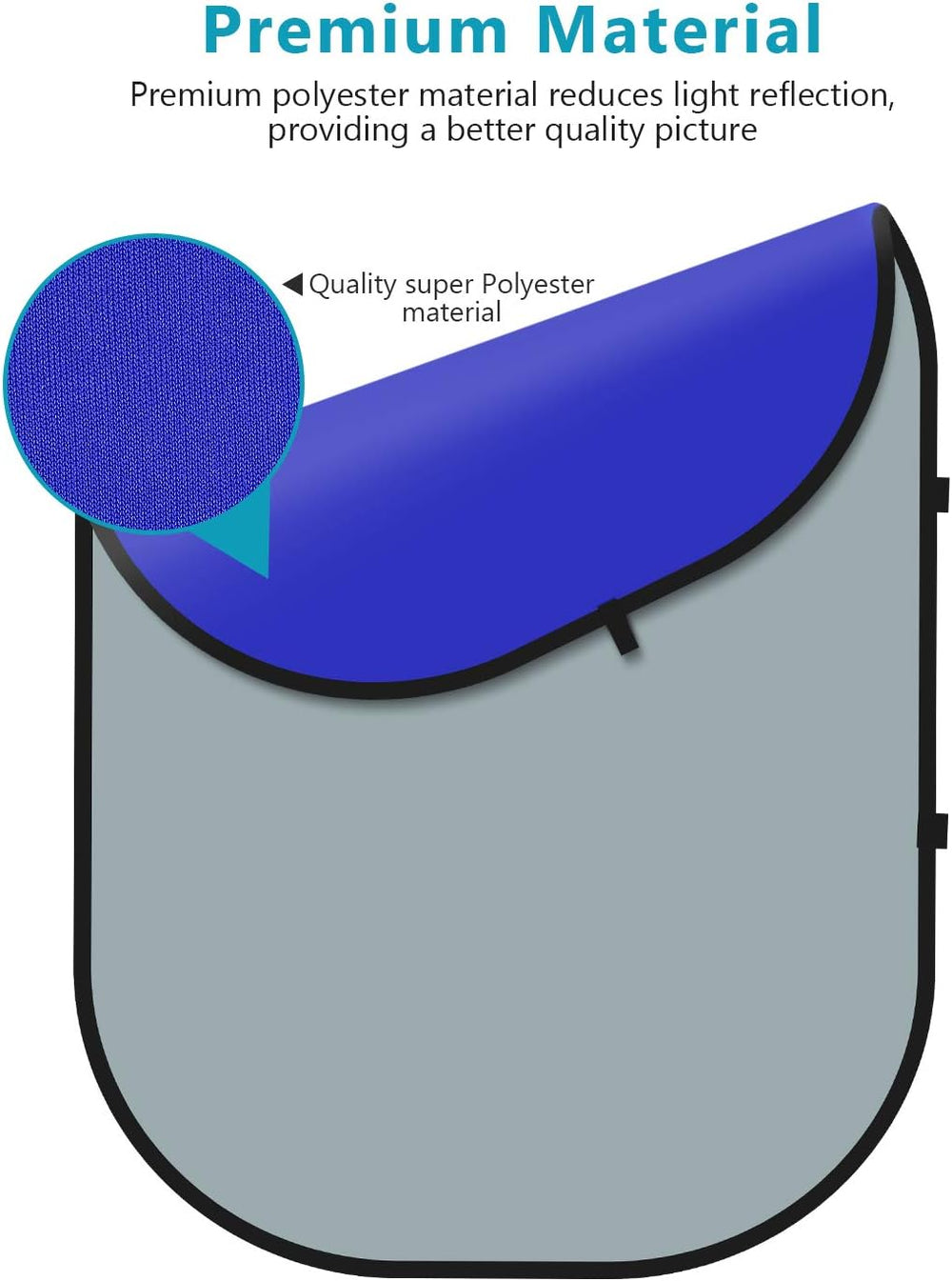 NEEWER Chromakey Backdrops, Double-Sided Blue and Grey Screen, 2 in 1