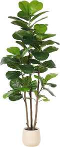 Realead 6ft Fiddle Leaf Fig Tree Artificial with Tall Exquisite Planter