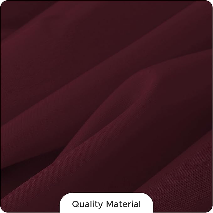 Fitable 8 Pack Round Tablecloths: Stain Resistant Wrinkle Free Circle Table Clothes, Washable Reusable Polyester Table Covers for Wedding Party Birthday Banquet Reception(Burgundy, 120 Inch)