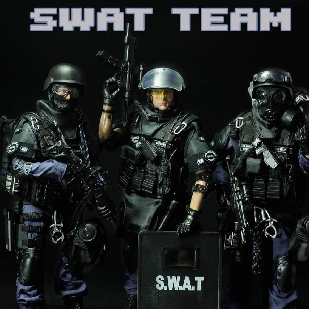 highly detail special forces 12inch action figure swat, package contents