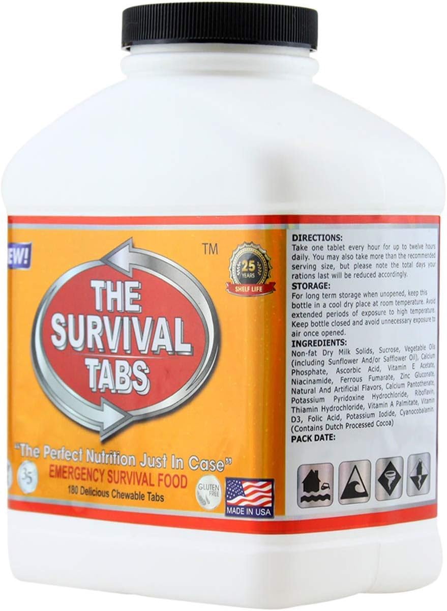 Survival Tabs – Emergency Food Supply – 15-Day Original Tabs, USA, Portable