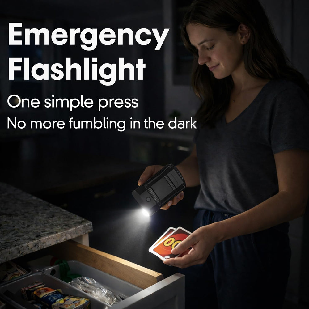 4 Pack Rechargeable Emergency Lanterns for Power Outages, USB-C & Solar B...