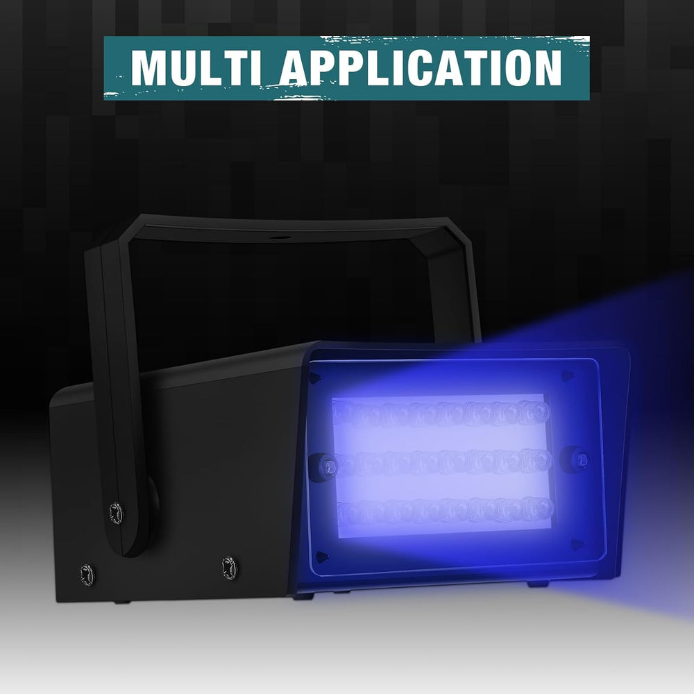 Treela 4 Pack Strobe Party Light Small Bright LED Outdoor, Blue, 24 LED