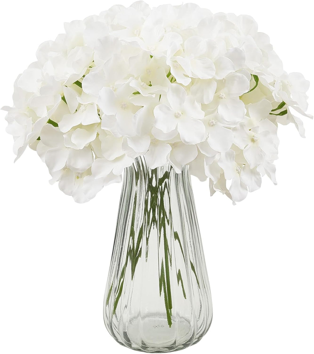 VEVOR Artificial Flowers, 105 pcs Real Looking White Silk Fake Hydrangea Bulk...