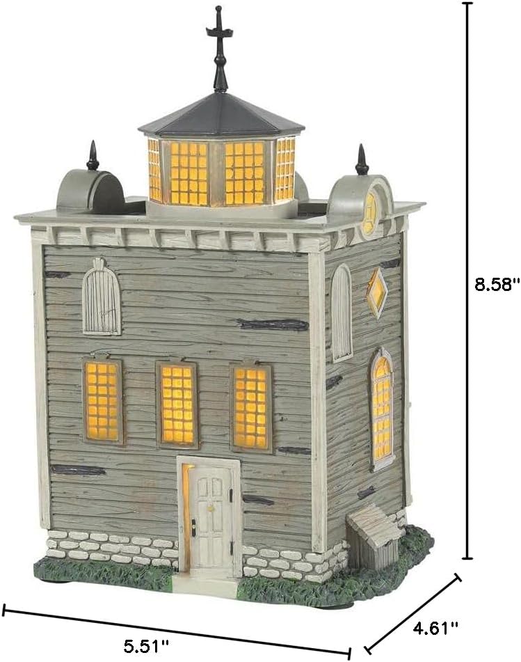 department 56 hot properties village uncle fester's house, close-up detail