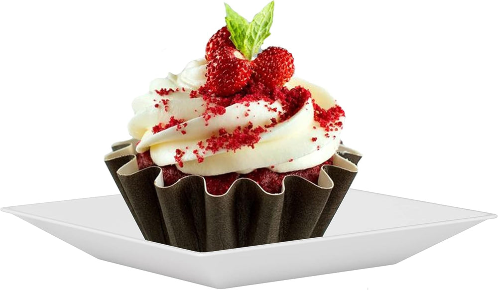Exquisite Mini Disposable Appetizer Plates - 1200 Pack 2.95" x 2.95&quot...