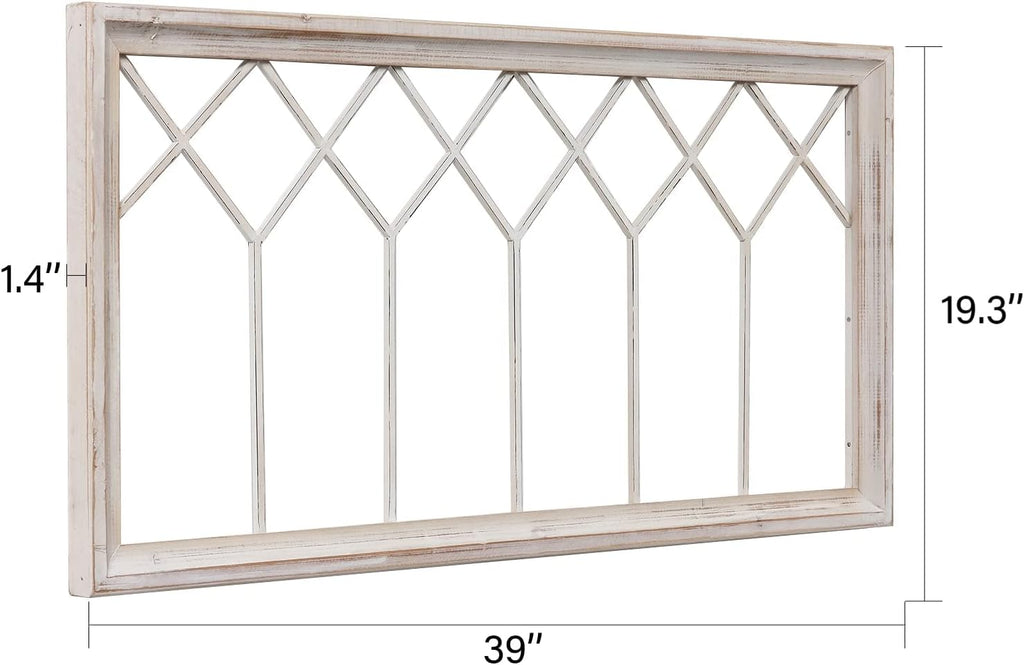 sintosin rustic wood window frame wall decor 40 shown in use