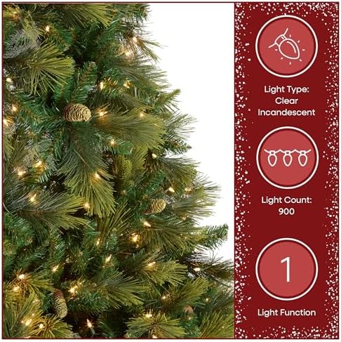 National Tree Company 9ft Pre-Lit Carolina Pine Artificial Christmas Tree