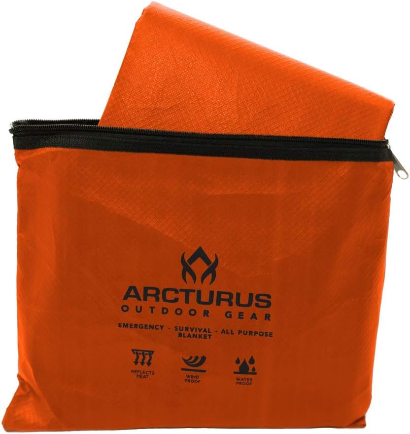 Arcturus Insulated Tarp, Reusable Heavy Duty Thermal Survival Blanket – 60x82...
