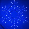 36" Blue LED Snowflake – Folding Lighted Snowflake Decoration for Outdoor Christmas Displays, Large Holiday Yard Decor