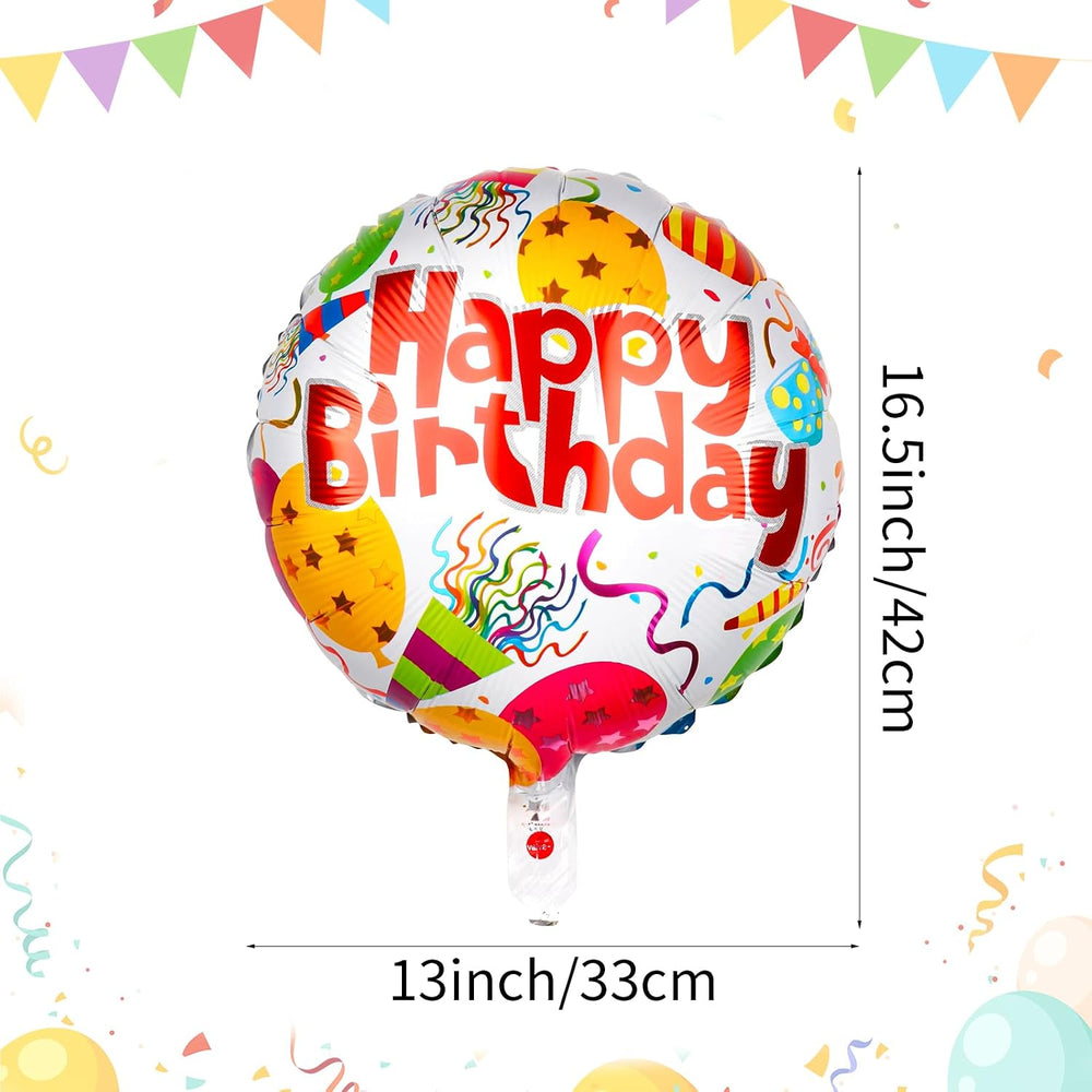 100 Pcs Happy Birthday Aluminum Foil Balloons for Birthday Party Decoration S...