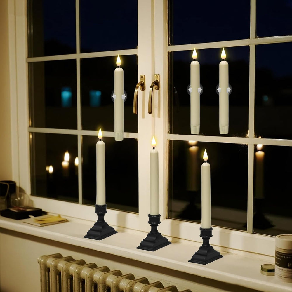 Christmas Window Flameless Candles Sensor Dusk to Dawn Battery Operated