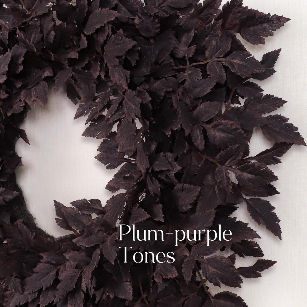 Fall Decor - Fall Wreaths for Front Door - 24 Inch Halloween Plum Wreath