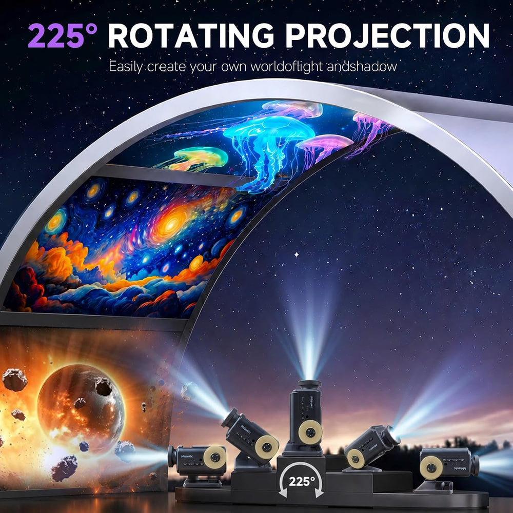 3D Galaxy Projector,HD Star Ocean Planetarium Night Light for Bedroom Decor