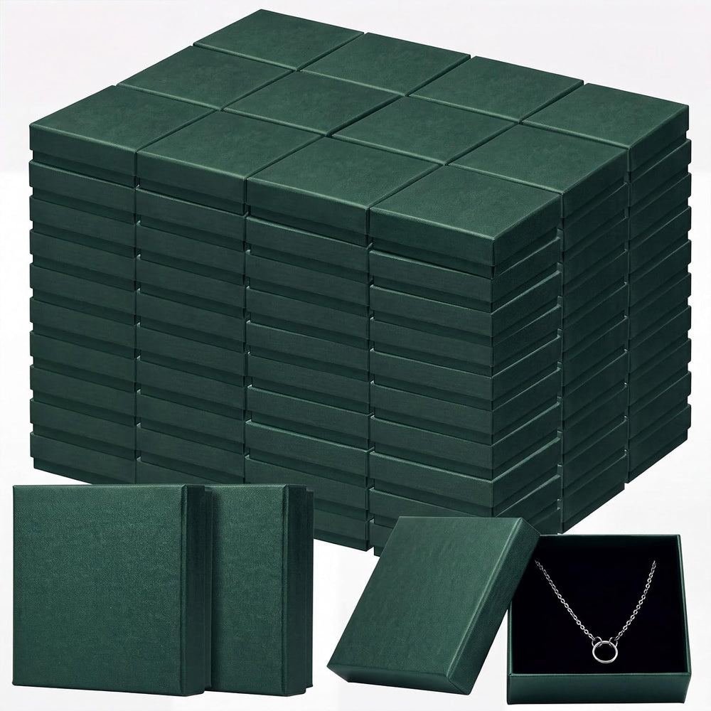 Tenceur 100 Pcs Christmas Jewelry Gift Box Bulk