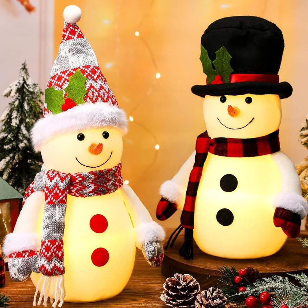 yalikop set of 2 christmas lighted snowman 12 shown in use